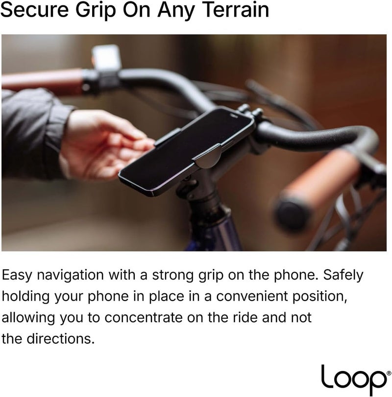 Loop Micro Mount – Super Compact Bike Phone Holder for iPhone & Samsung – Metal Stem Cap Mount, Easy Installation, Universal Fit, Seamless Integration, Durable & Sleek Bicycle Phone Mount - Silver - Image 4